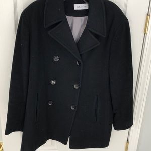 Calvin Klein Black Pea Coat